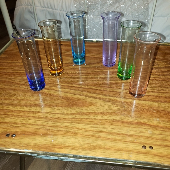 Set of 6+Shot Glasses Multicolored New - Picture 7 of 11